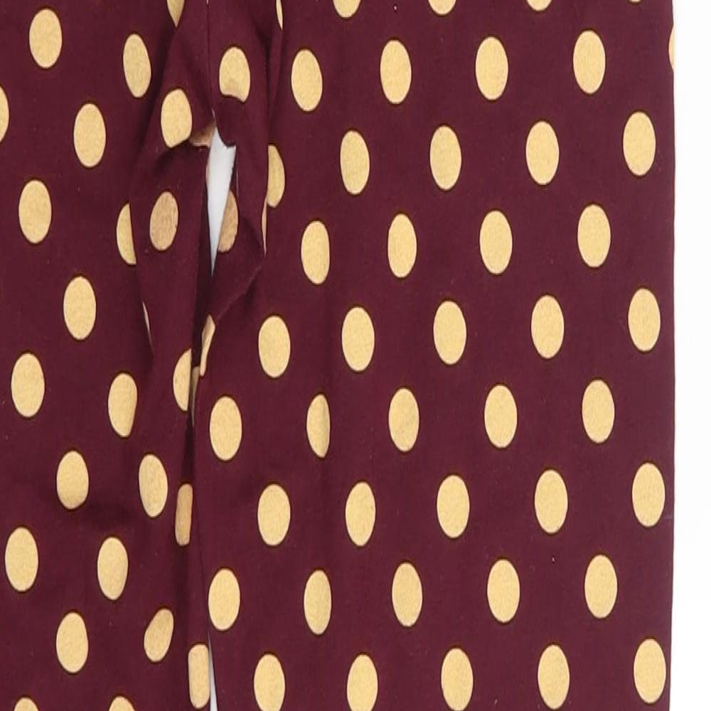 LOVE TO LOUNGE Womens Purple Polka Dot Sweatpants Trousers Size 6 L26 in