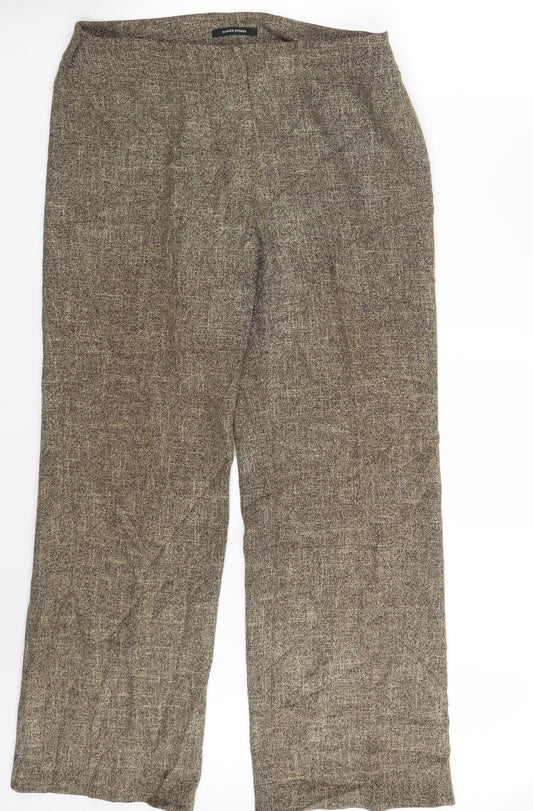 Womens UK Size One Size Dunnes Stores Regular Fit Dress Pants Beige Trousers