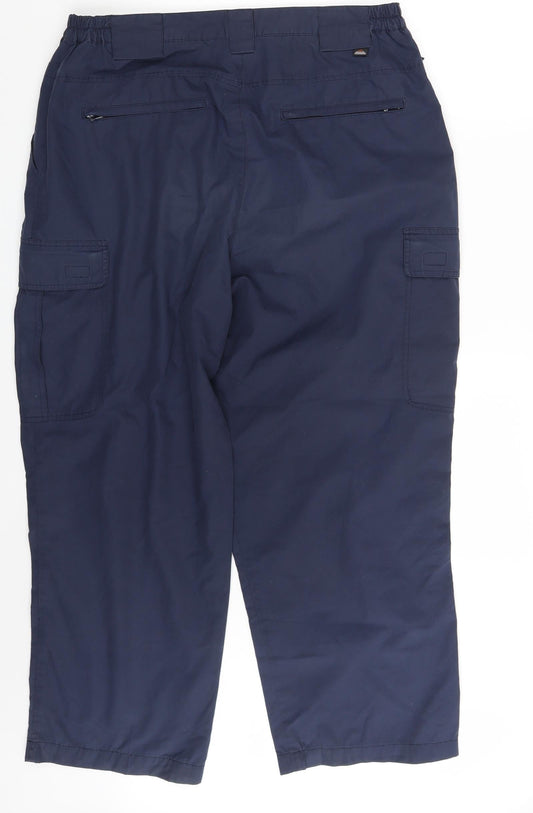 Wynnster Mens Blue Cargo Trousers One Size L26 in