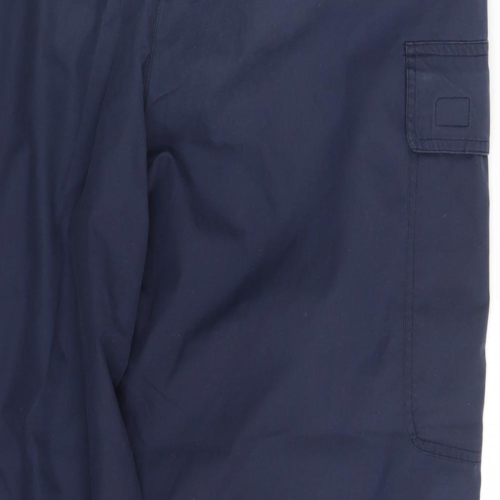 Mens UK Size One Size Wynnster Regular Fit Cargo Blue Trousers