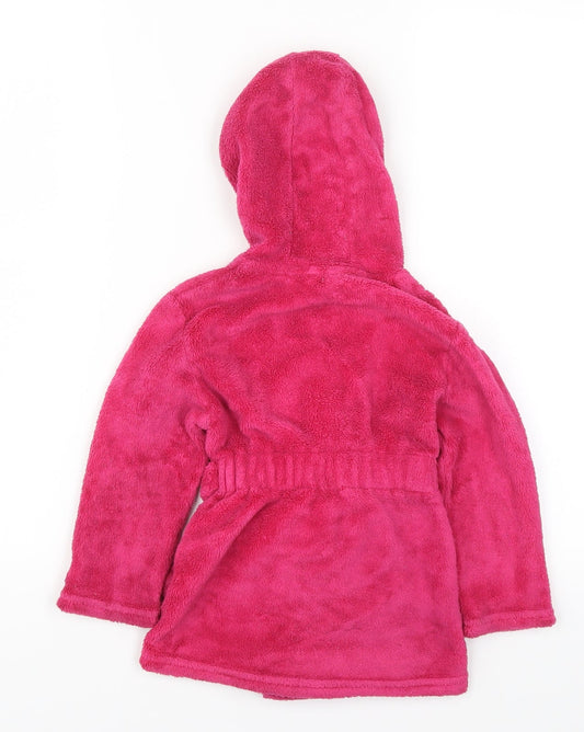 Matalan Girls Pink Solid Kimono Robe Size 2-3 Years