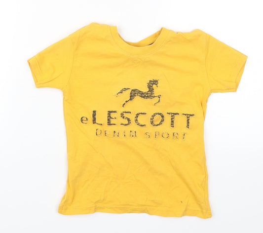 Pir Pir Boys Yellow Basic T-Shirt Size 7-8 Years - eLescott Denim Sport