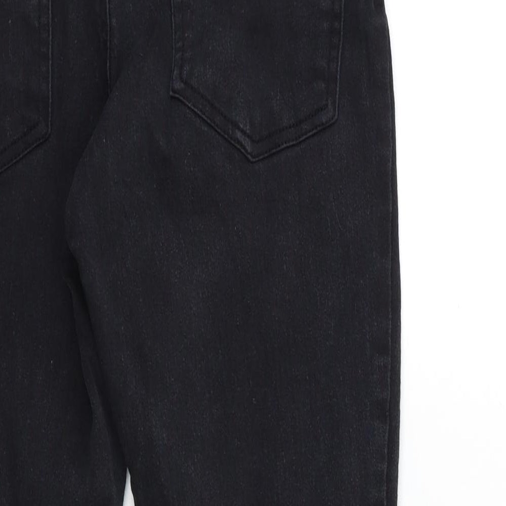 Denim & Co. Womens Black Denim Skinny Jeans Size 14 L25 in