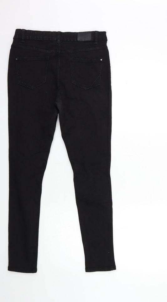 Nutmeg Womens Black  Denim Skinny Jeans Size 10 L29 in