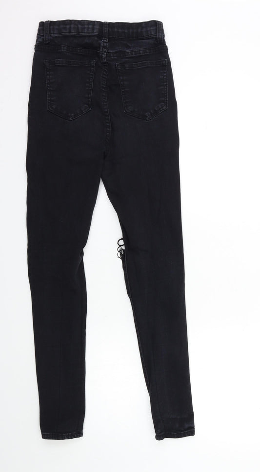 Denim & Co. Womens Black Denim Skinny Jeans Size 10 L29 in