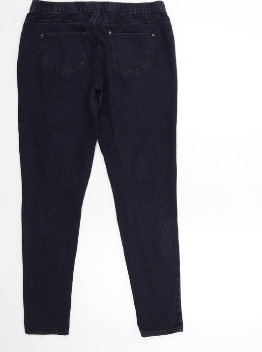 Denim & Co. Womens Blue Denim Jegging Jeans Size 12 L29 in