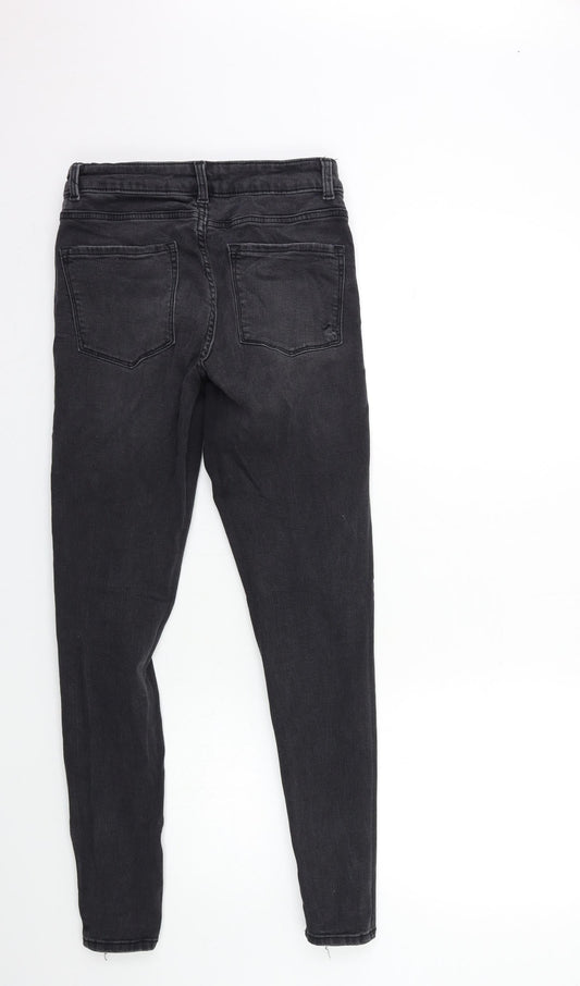 Denim & Co. Womens Black Denim Skinny Jeans Size 10 L28 in