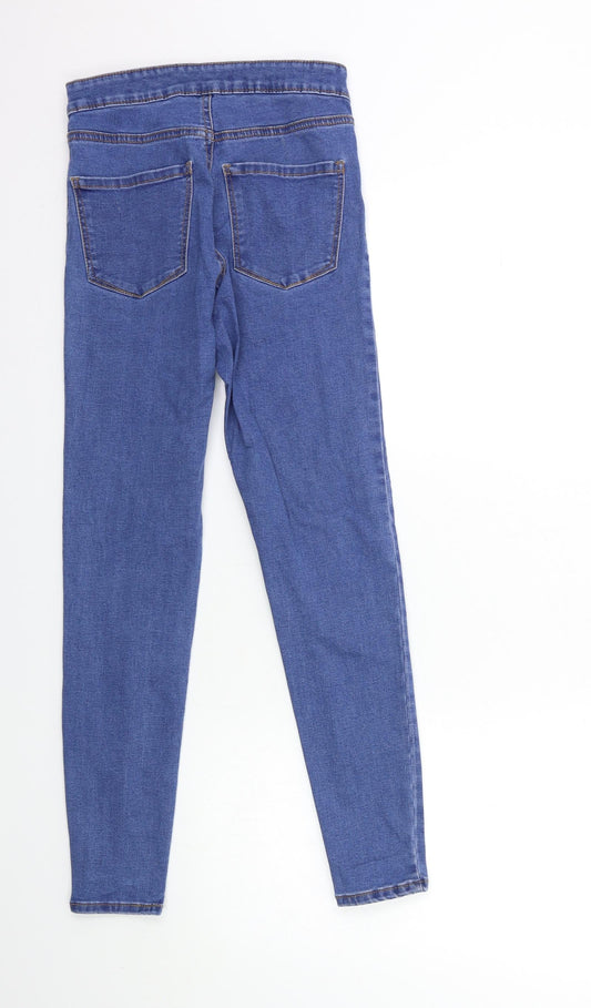 Denim & Co. Womens Blue Denim Skinny Jeans Size 8 L26 in