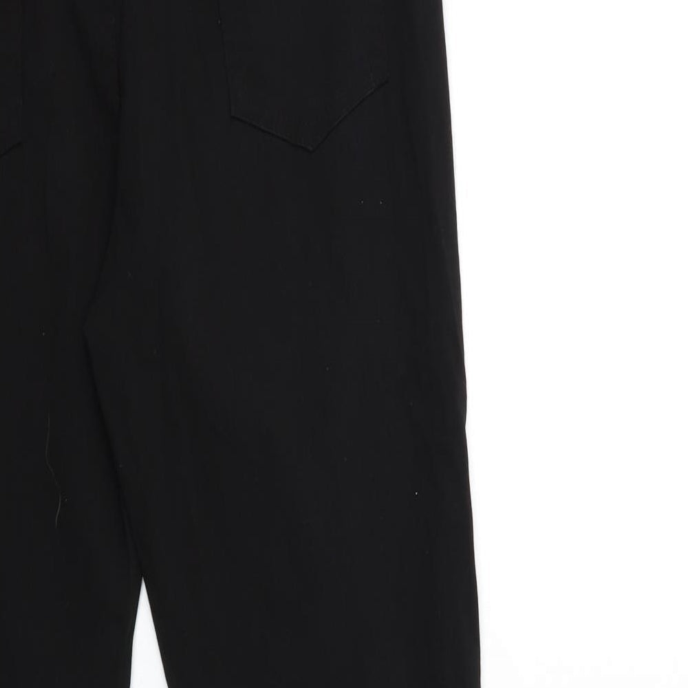 Womens UK Size 30 in Preworn Regular Fit Black Trousers