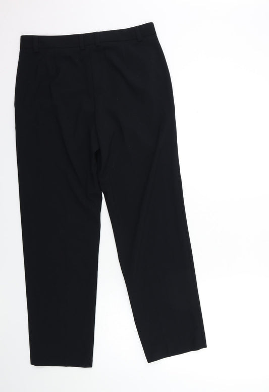 Womens UK Size 30 in Preworn Regular Fit Black Trousers