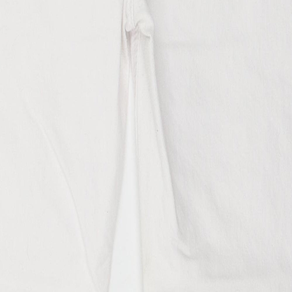 Womens UK Size 28 in Preworn Regular Fit Skinny White Jeans
