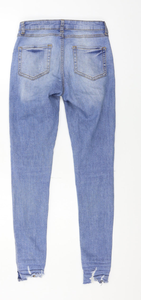 Denim & Co. Womens Blue Denim Skinny Jeans Size 8 L27 in