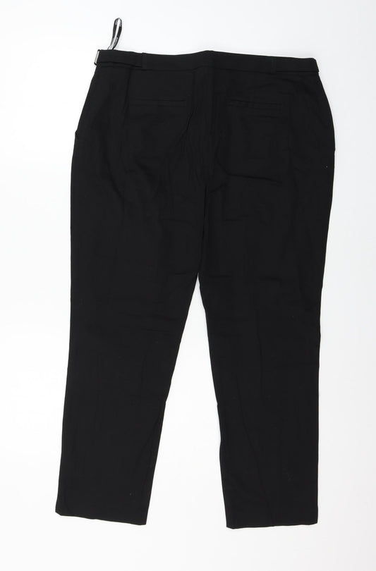Womens UK Size 14 Dorothy Perkins Regular Fit Black Trousers