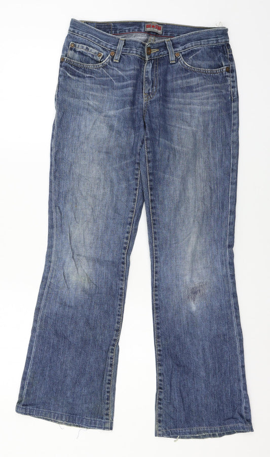 Womens UK Size 30 in BIG STAR Regular Fit Straight Blue Jeans