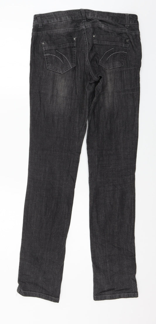 Womens UK Size 32 in Camaieu Regular Fit Straight Grey Jeans