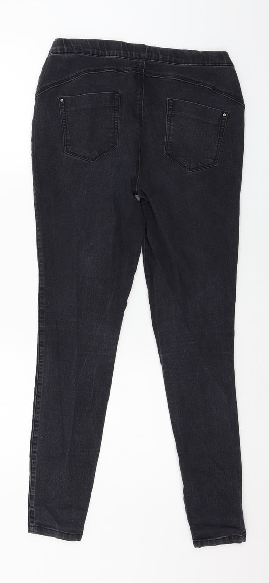 Denim & Co. Womens Blue Denim Jegging Jeans Size 12 L27 in