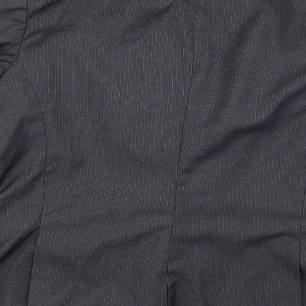 Asda George Womens Grey Striped Jacket Blazer Size 20