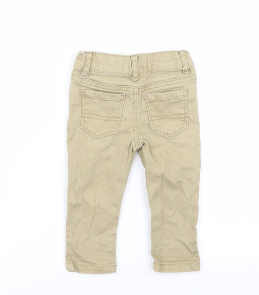 denim and co Boys Beige Cargo Trousers Size 6-9 Months - chino trousers