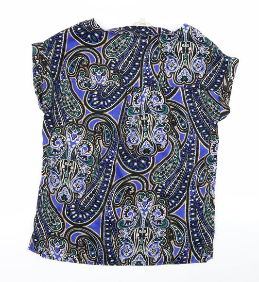 Womens UK Size 8 NEXT Multicoloured Basic Blouse