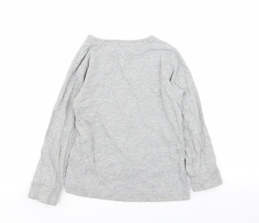Asda George Boys Grey Basic T-Shirt Size 5-6 Years