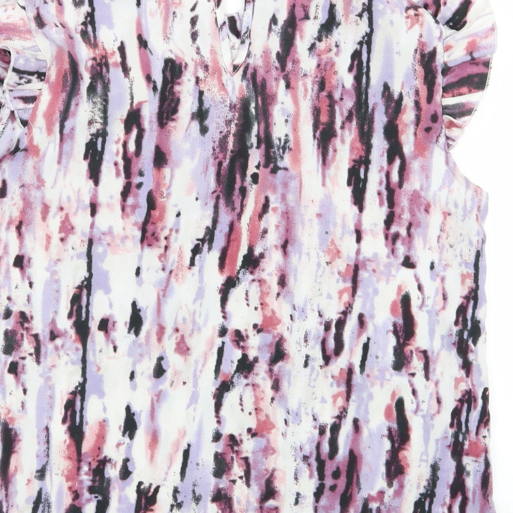 SheIn Womens Multicoloured Geometric Basic Blouse Size S