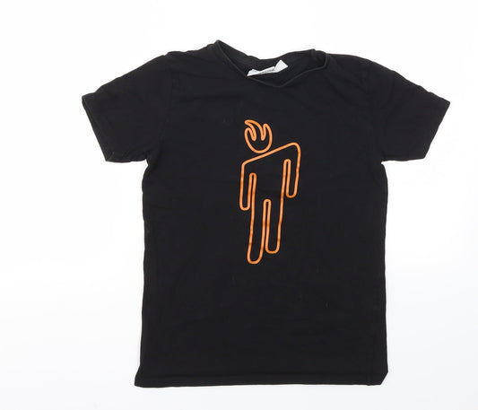 Primark Boys Black Basic T-Shirt Size 2XS