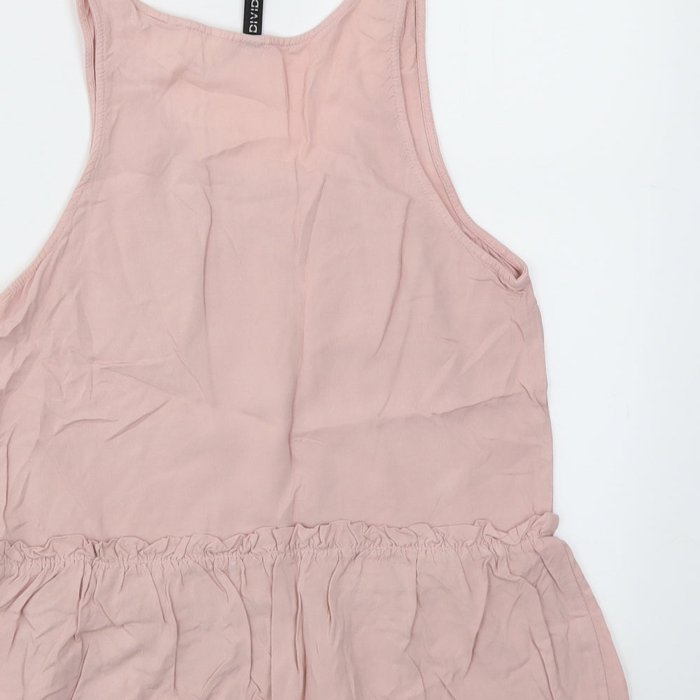 Womens UK Size 10 H&M Pink Basic T-Shirt