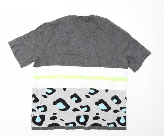 ASOS Womens Multicoloured Animal Print Pullover Jumper Size 3XL