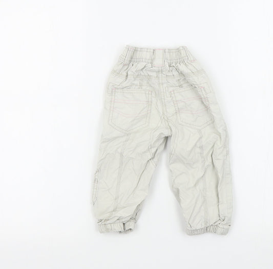 NEXT Girls Beige Colourblock Cargo Trousers Size 12-18 Months