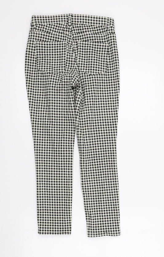 Womens UK Size 4 Uniqlo Regular Fit Black Trousers