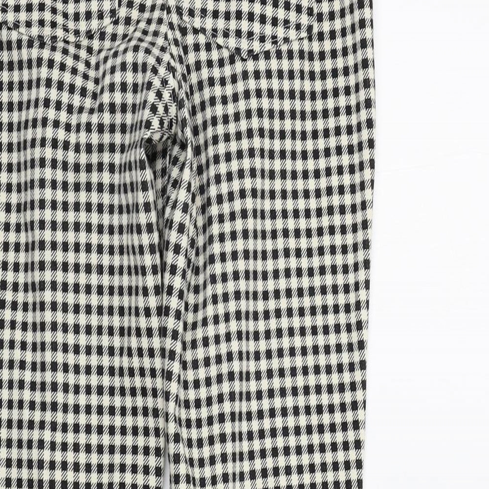 Womens UK Size 4 Uniqlo Regular Fit Black Trousers