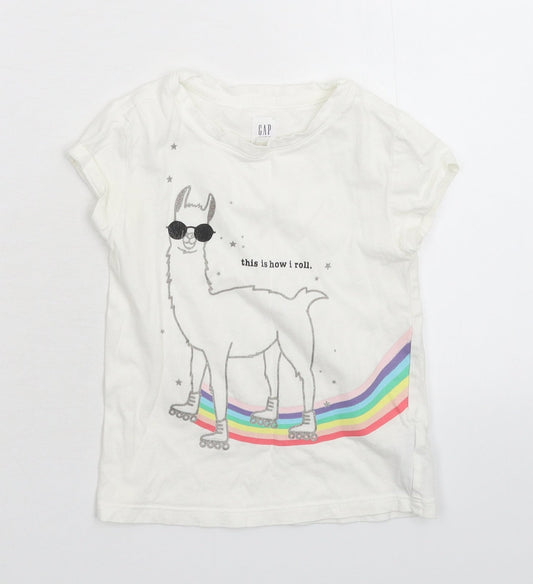 Gap Boys White Basic T-Shirt Size XS