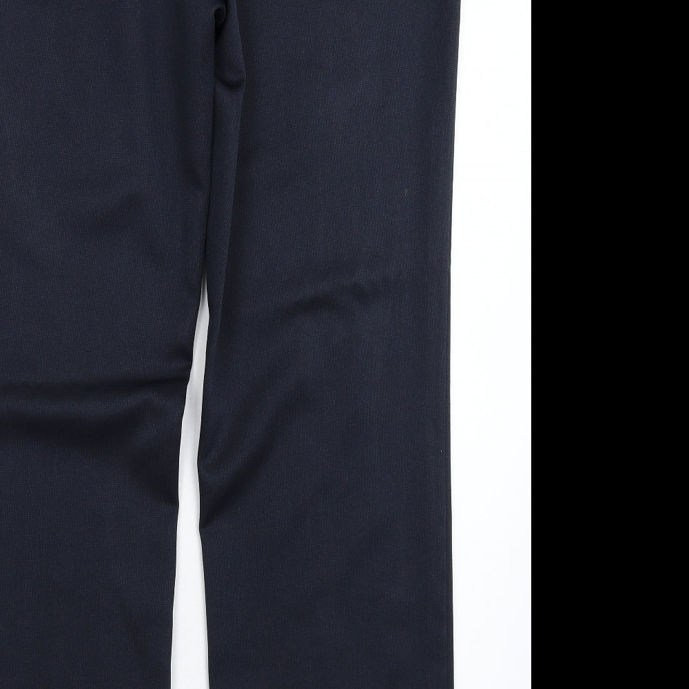 Womens UK Size 16 F&F Regular Fit Dress Pants Blue Trousers