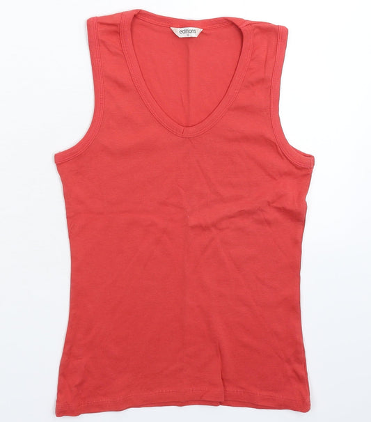 Womens UK Size 10 Editions Pink Basic Tank