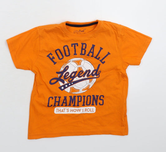 Rebel Boys Orange Basic T-Shirt Size 4-5 Years