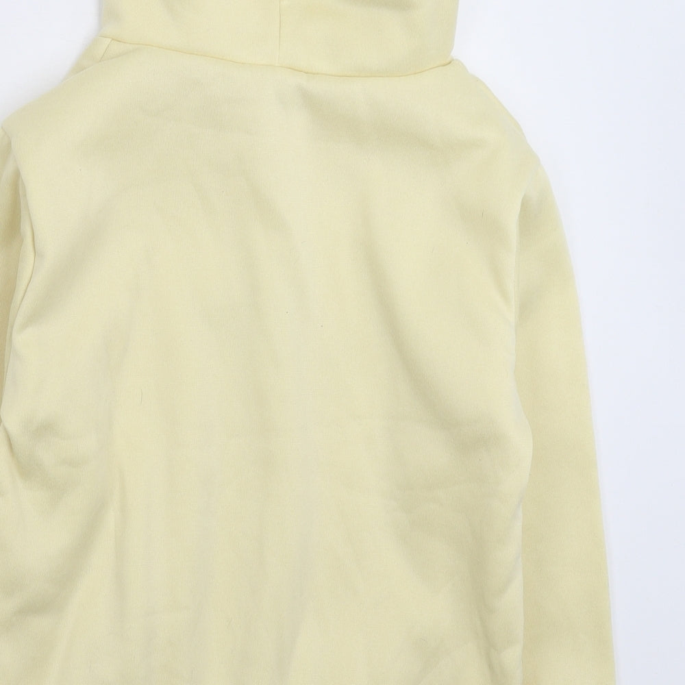 Womens Yellow Pullover Hoodie Size S