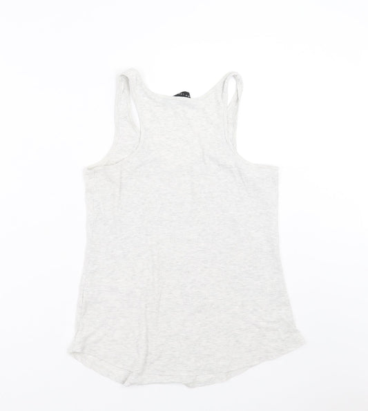 Womens UK Size 12 New Look Grey Basic Tank