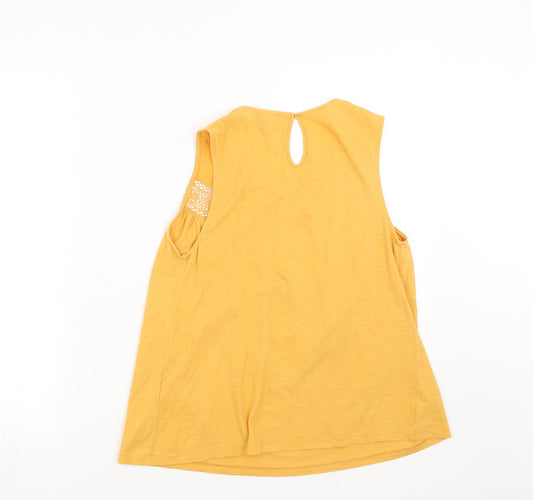 Womens UK Size 12 New Look Orange Basic T-Shirt