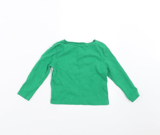 Lily&Dan Boys Green Basic T-Shirt Size 12-18 Months - mini elf
