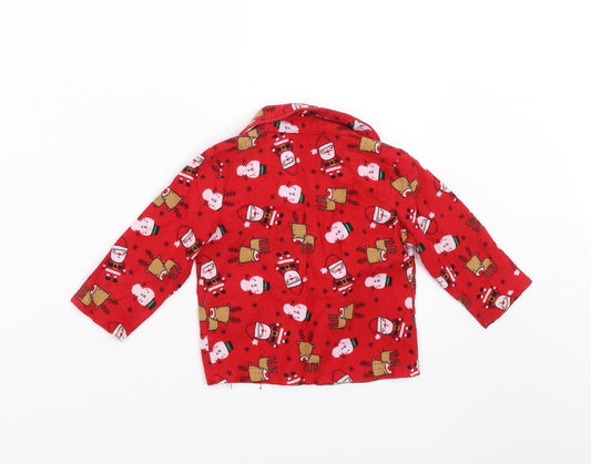 Primark Baby Red Solid Pyjama Top Size 12-18 Months - christmas