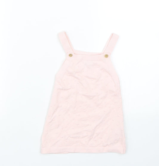 F&F Girls Pink Polka Dot Tank Dress Size 9-12 Months