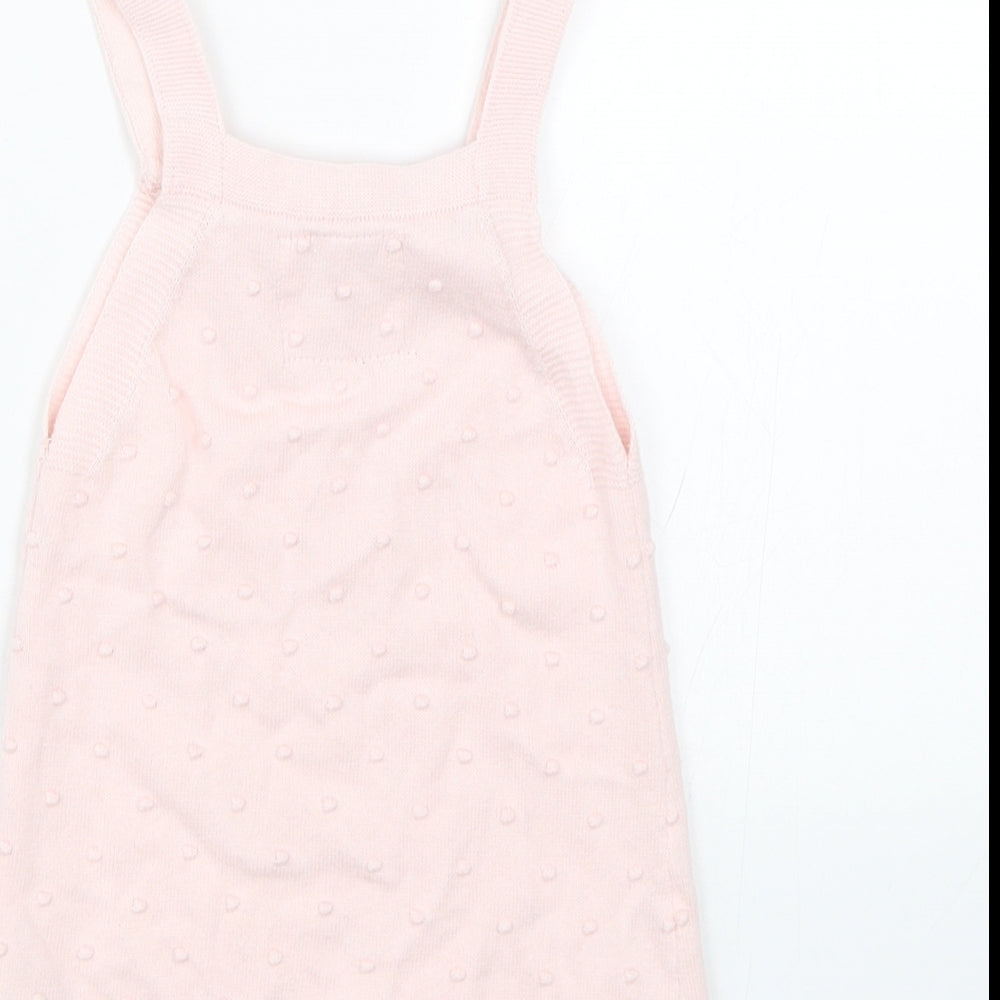 F&F Girls Pink Polka Dot Tank Dress Size 9-12 Months