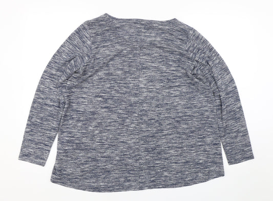 George Womens Blue Striped Pullover Jumper Size 16