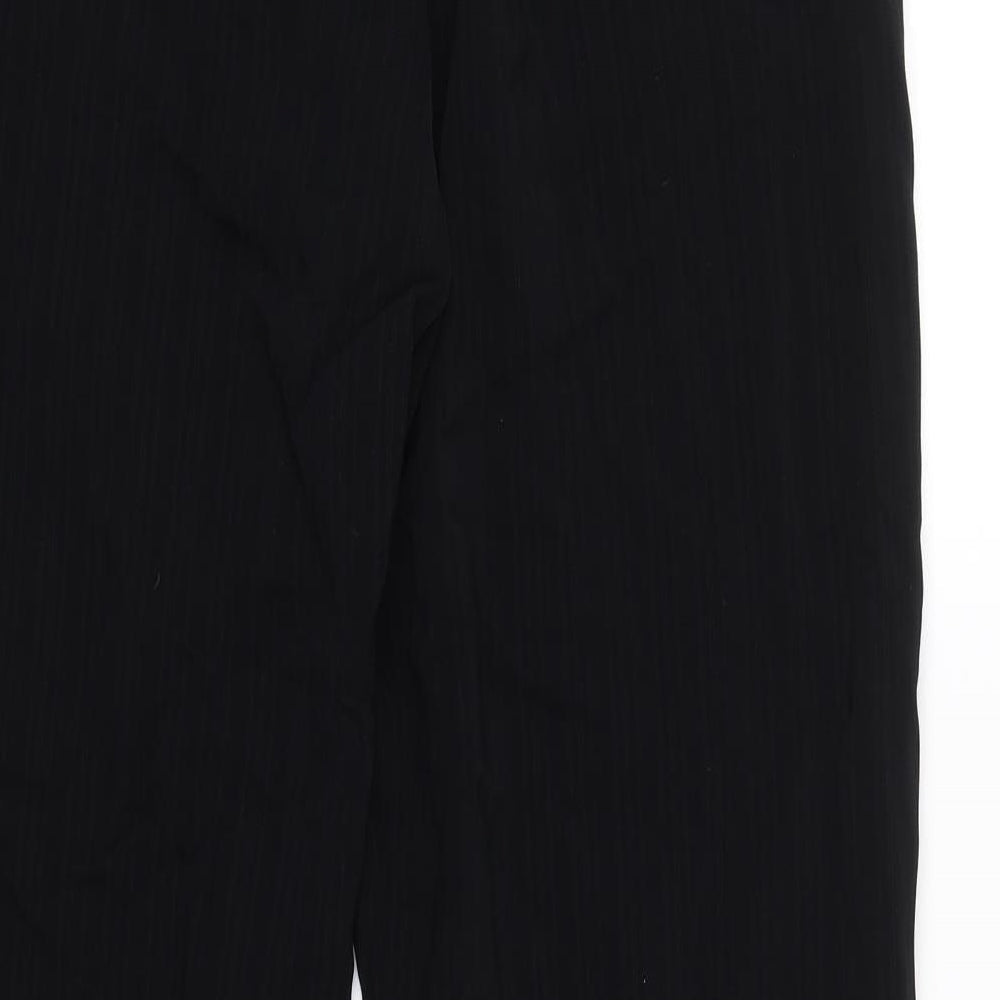 Womens UK Size 14 AMARANTO Regular Fit Black Trousers