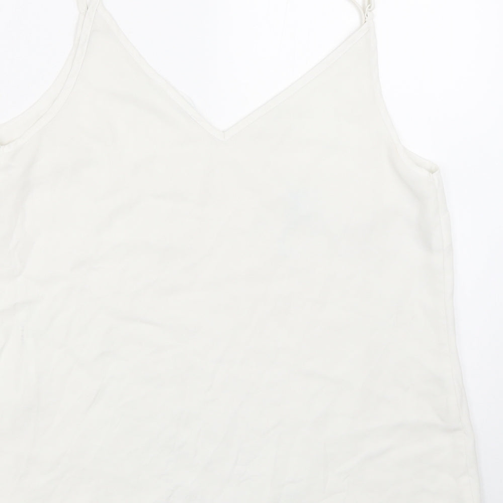 Primark Womens White Cropped Tank Size 10