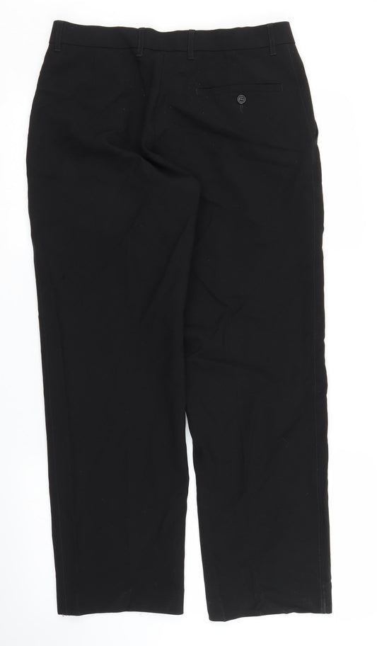 M&S Mens Black Trousers Size 27 in L27 in