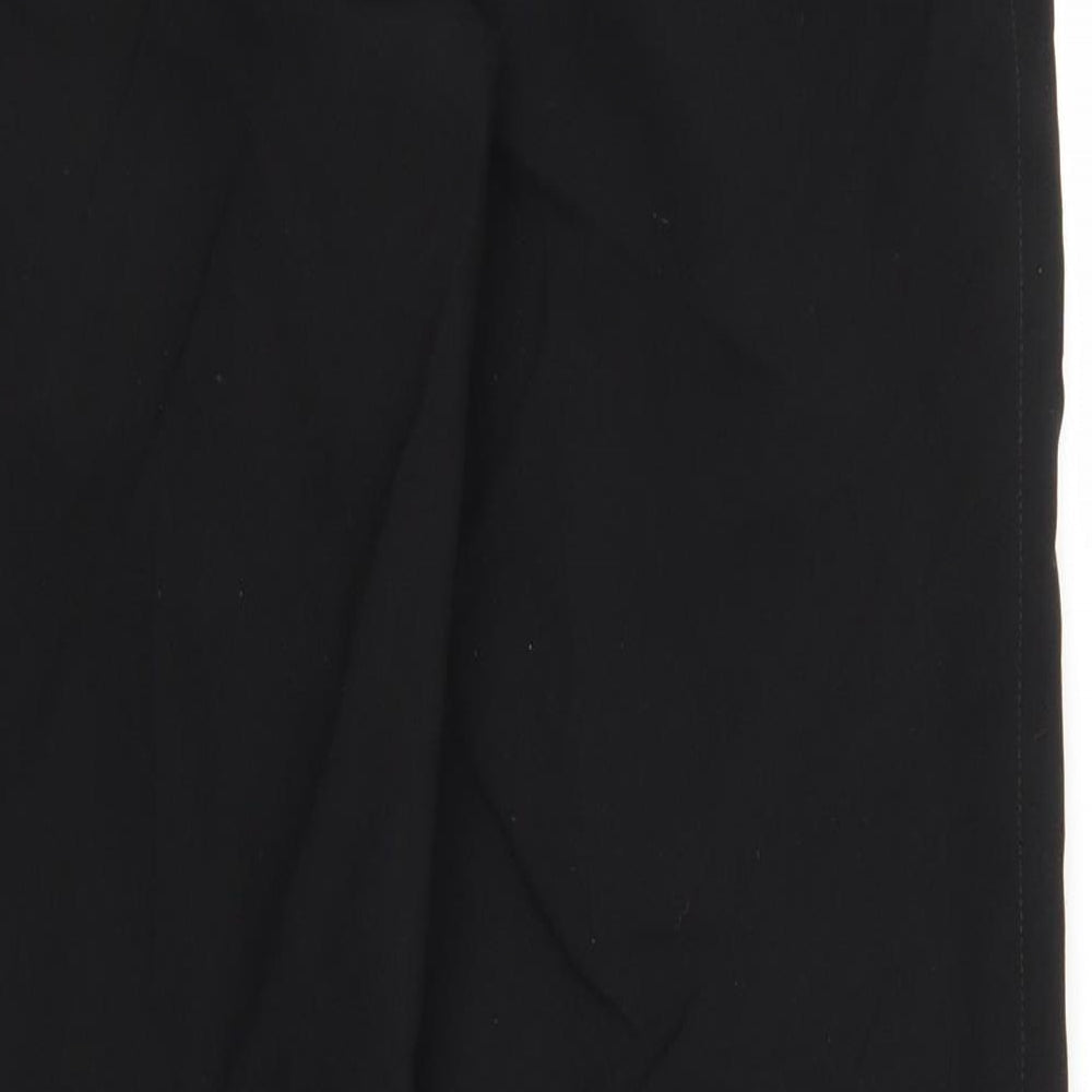 Mens UK Size 27 in M&S Regular Fit Black Trousers