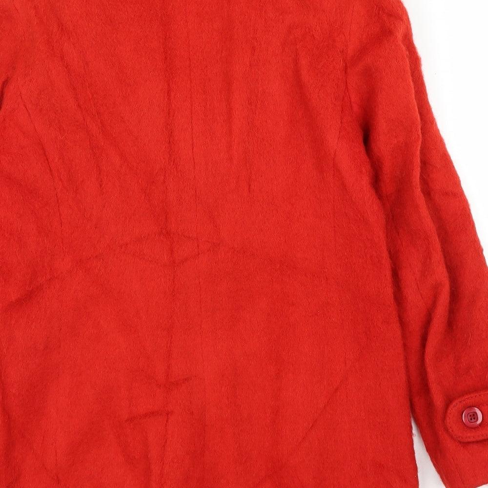 Womens UK Size 16 Preworn Red Pea Coat