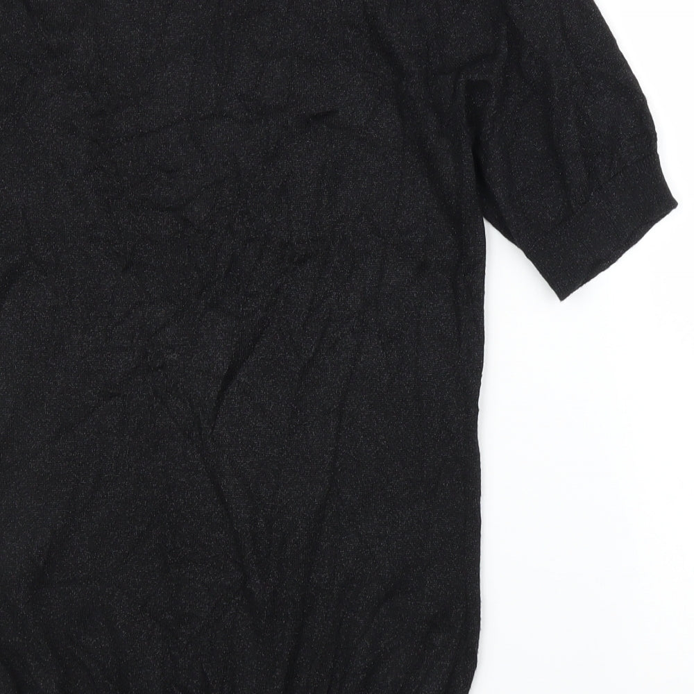 Womens UK Size 8 Oasis Black Basic Blouse