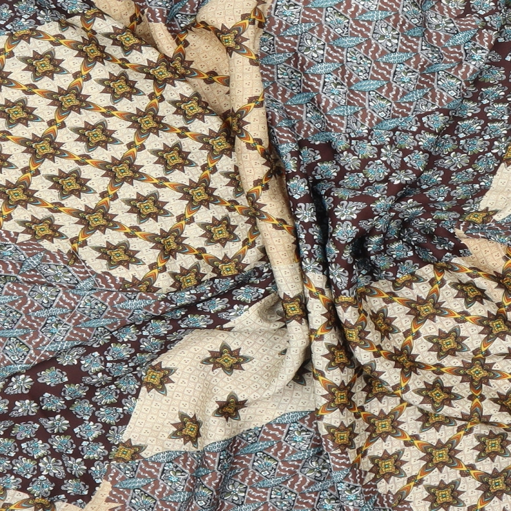 Glamorous Womens Beige Floral Basic Blouse Size S